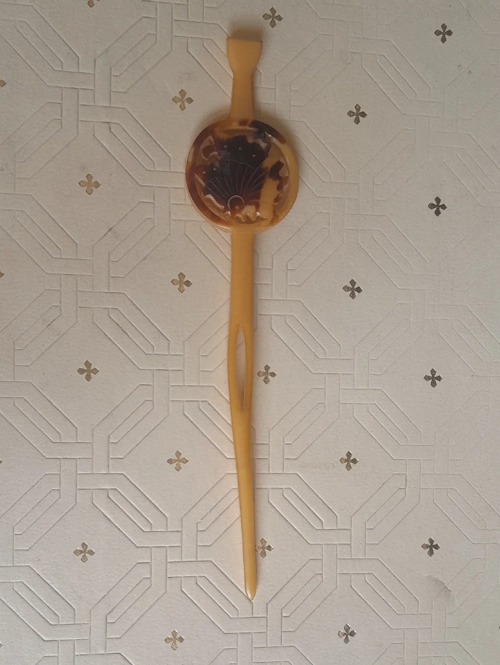 Antique Vintage Elegant Hair Stick Amber Decorative Tortoise boho bohemian